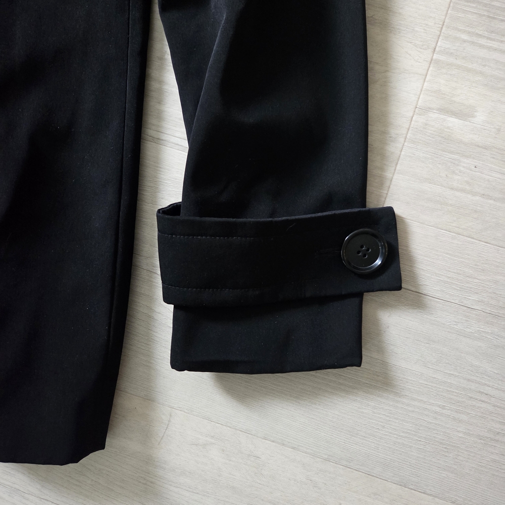 Anne Klein Elegant Black Pea Coat - Picture 2 of 8